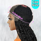 Synthetic Lace Front Wig Braided Wigs Braid African With Baby Hair Braided Lace Front Wigs Water Wave Wigs 32 inches