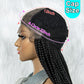 Malaika 36Inches Synthetic Lace Front Wig Braided Wigs African Cornrow Braids wig with Baby Hair Full Lace Wig