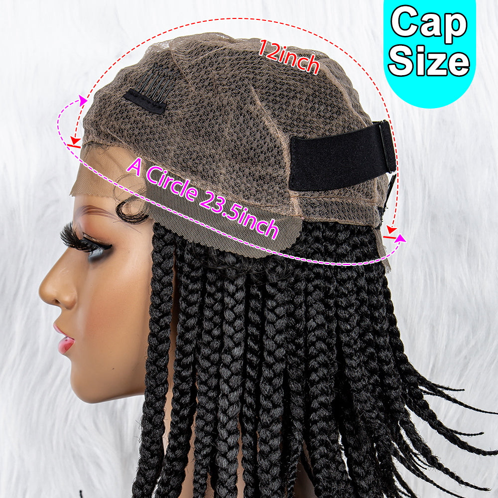 Braided Wigs Knotless Synthetic Lace Front Wigs Straight Hair Wig for Black Women Braided Wigs Heat Resistant