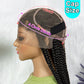 074 Synthetic Full Lace Big Knotless Box Braided Wigs for Women Lace Frontal Long Cornrow Braiding Wig with Baby Hair