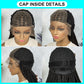 Transparent Synthetic Lace Front Wig Braided Wigs Square Knotless Box Braids Wig with Baby Hair for Black Women 14 Inches