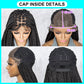 36Inches Curly Synthetic Lace Front Wigs with Baby Hair Long Box Braided Wigs for Black Women Transparent Lace Closure Wig Cronrow Wig Curly Ends