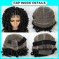 18Inches Synthetic Full Lace Braided Wigs with Baby Hair Ombre Red Brown Knotless Braided Wigs Curly Wavy Wig