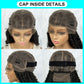 049 Box Braided Full Lace Wigs with Baby Hair for Women Black Brown Red Long Goddess Braid Full Lace Wigs Synthetic Braids Wig with Curly Ends