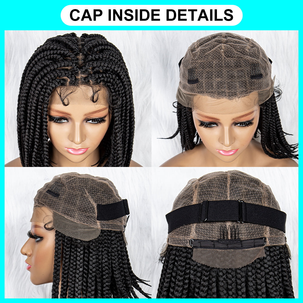 Braided Wigs Knotless Synthetic Lace Front Wigs Straight Hair Wig for Black Women Braided Wigs Heat Resistant