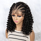 M506 Braided Wigs Synthetic Lace Front Wig Braided Wigs With Baby Hair For Black Women Wig Kinky Curly Hair Wigs Curly Bob Wig