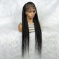 13x6 Transparent Lace Front Braid Wig Knotless Braids Wigs With Baby Hair