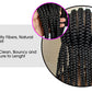 Full Lace Box Braided Wig Cornrow Braids 11 Braids 360 Lace Front Wigs 36 Inches Synthetic Knotless Box Braids Lace Front Wigs for Black Women