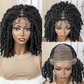 Synthetic Lace Front Wig Braided Dreadlock Wig 14 inches