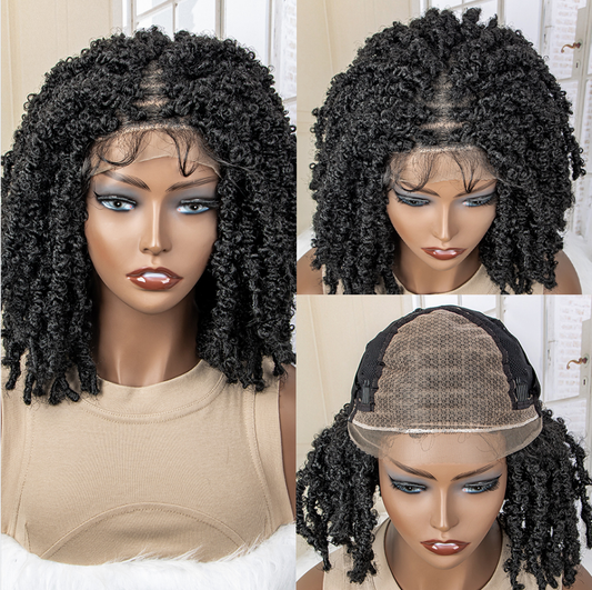 Synthetic Lace Front Wig Braided Dreadlock Wig 14 inches