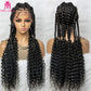 Hot Sale Lace Front Water Wavy Braided Wigs With Curl Wig