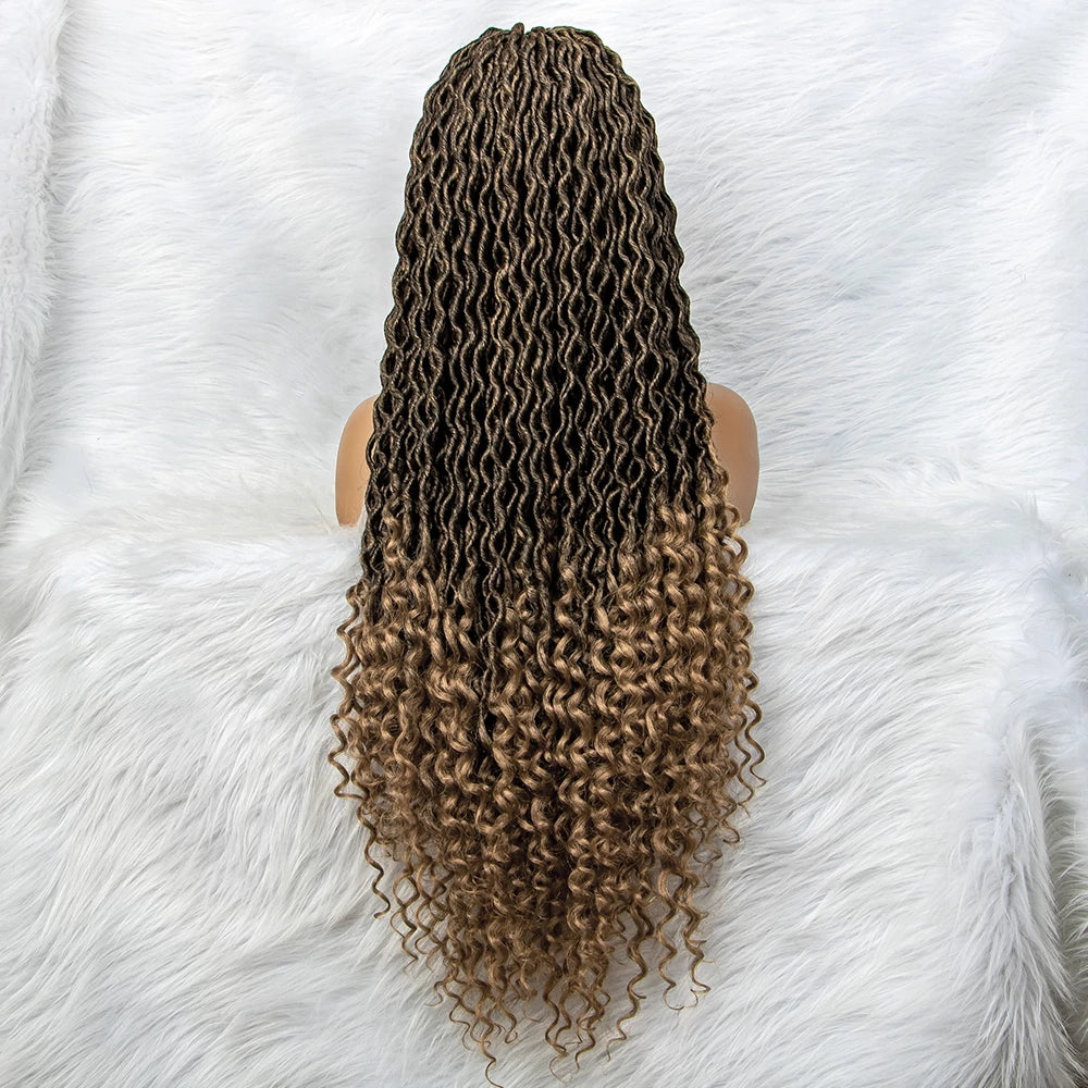 Synthetic Lace Front Wig Braided Wigs With Baby Hair