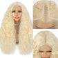 New In 613# Blonde Transparent T Part Lace  Synthetic Wig Water Wave