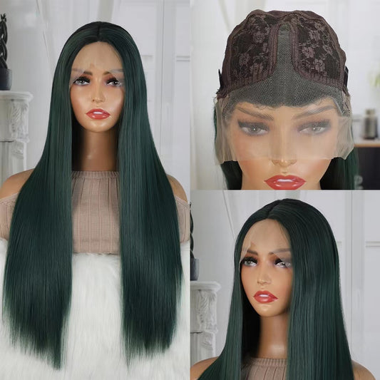 Dark Green Lace Front New In  Wig T Part Wigfatkun