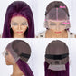 Malaika hair 200% density 13*4 Lace Purple Color wig Straight Lace human hair wig