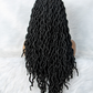 Afro Curly Braided Front Lace Long Hair Wig