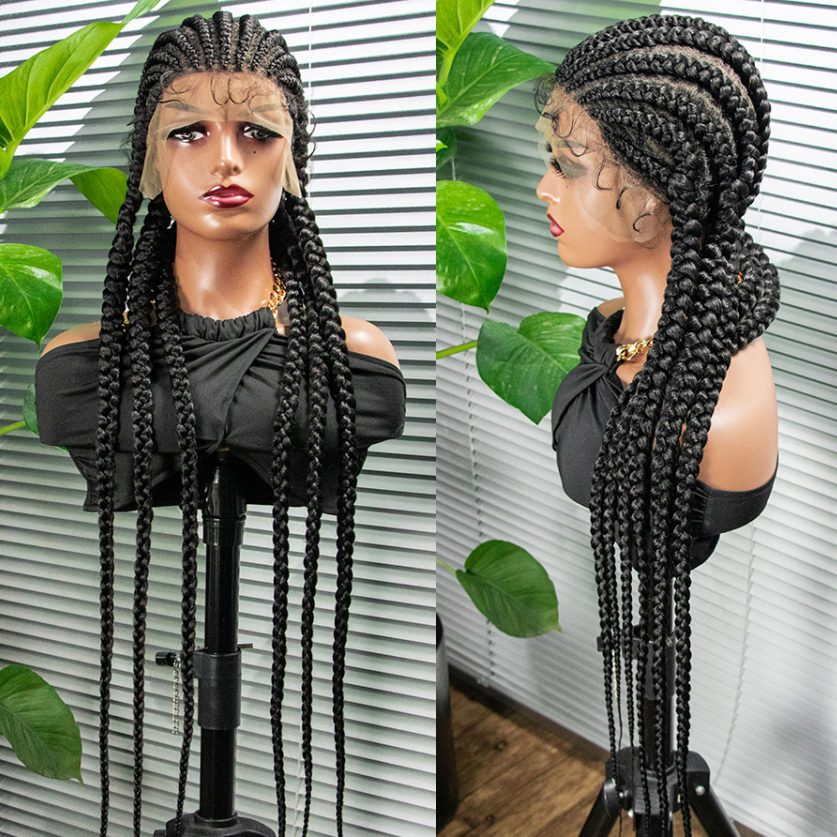 New Arrival Synthetic Full Lace Wig Braided WigsWith Baby Hair