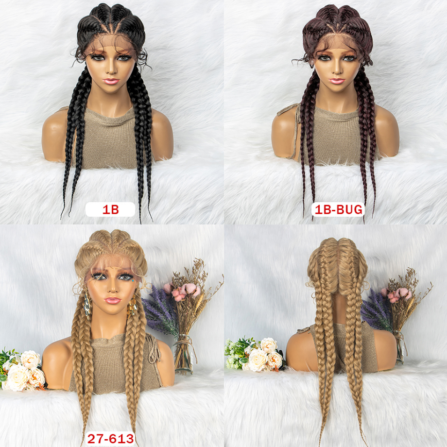 26" Synthetic Lace Front Wigs Braided Wigs