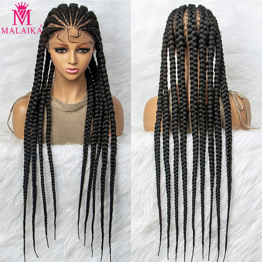 New Arrival Synthetic Lace Front Wig Braided Wigs  With Baby Hair