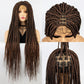 031-X Box Synthetic Full Lace Wig Braided Wigs For Black Women Crochet Box Wig Braid 36 Inches Braiding Hair Knotless Box Braids Wigs