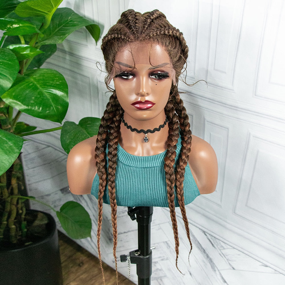 Box Braided Wigs  Synthetic 26 Inches Wig