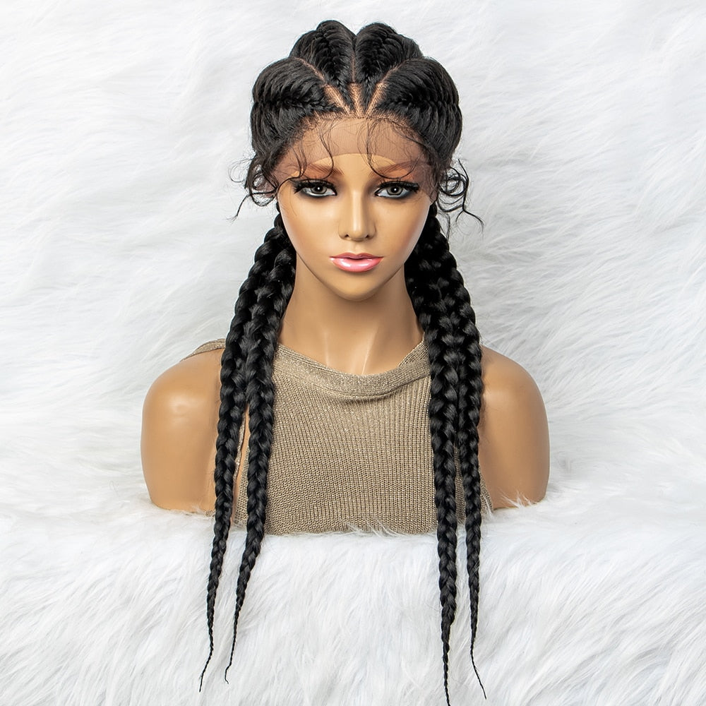 26" Synthetic Lace Front Wigs Braided Wigs