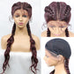 28'' Synthetic Cornrow Braids Wig  Natural Wave Hair  Flash Sale With Baby Hair