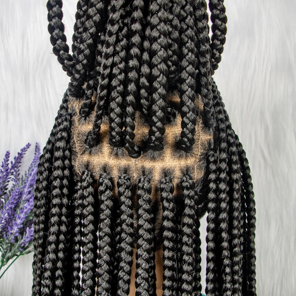 New Braided Wigs Hot Sale Knotless Braid Wig Synthetic Lace Front Wig