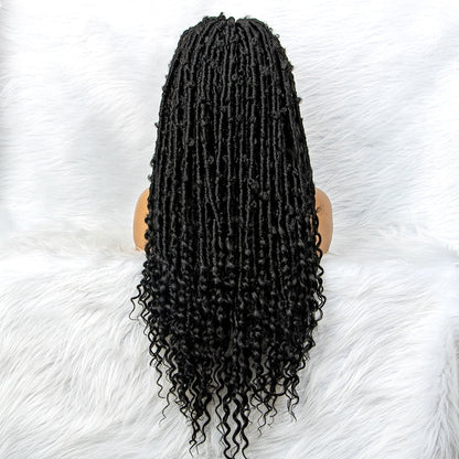 Synthetic Lace Front Wig Braided Wigs Braid African With Baby Hair Braided 9x6 Lace Front Wigs Water Wave Wigs dreadlocks Wigs