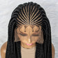 New Arrival 13x6 Synthetic Lace Front Wigs Naturl look Braided Wigs JJW-1