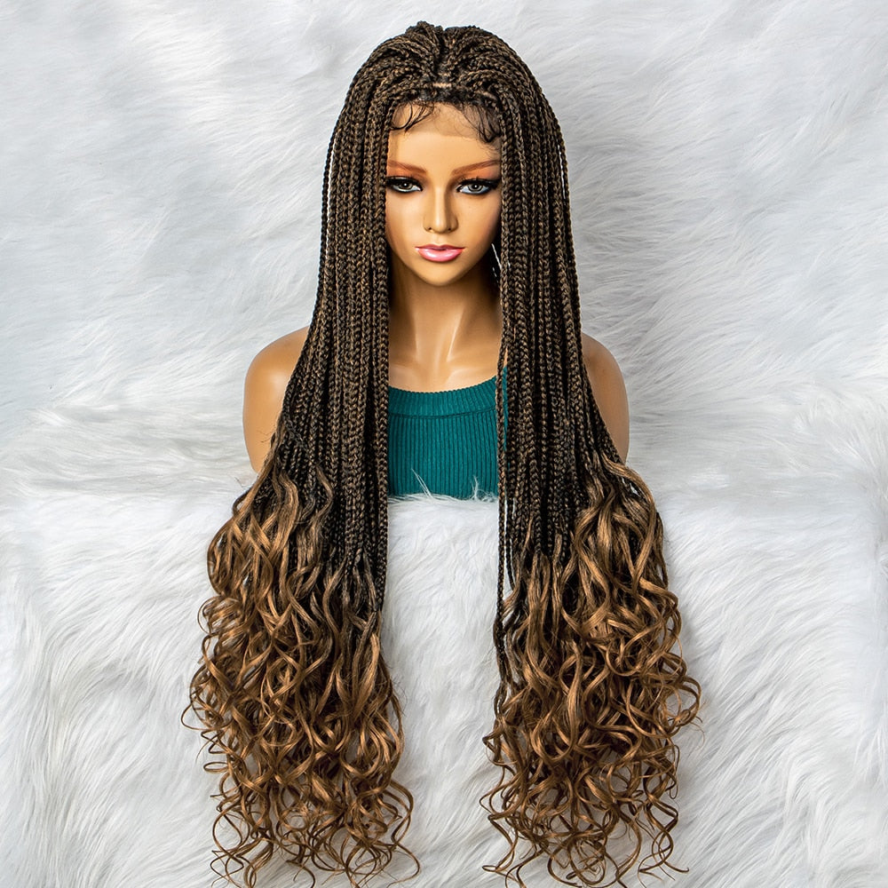 Malaika party wigs lace closure braid wig lace frontal braids wig free shipping