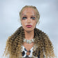 Lace Front 28" Middle Parted Curly End Braided Wig