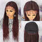 Braiding Hair Wig  Ombre Long Synthetic Lace Front Glueless