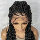 Hot Sale Lace Front Water Wavy Braided Wigs With Curl Wig