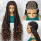 New Arrival Braided Wigs Synthetic Lace Front Wig Braid African With Baby Hair Braided Lace Front Wigs Water Wavy Wigs