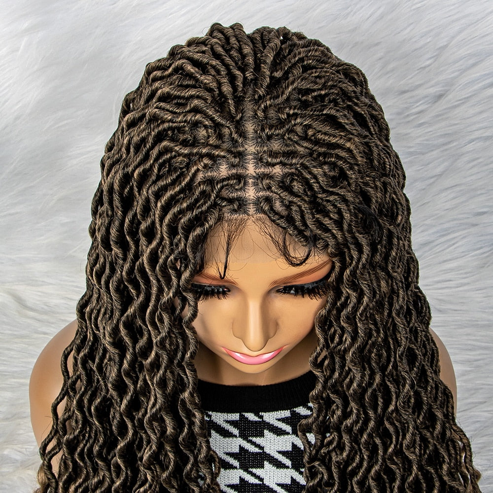 Synthetic Lace Front Wig Braided Wigs With Baby Hair