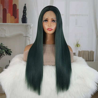 Dark Green Lace Front New In  Wig T Part Wigfatkun