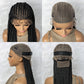 New Braided Wigs Hot Sale Knotless Braid Wig Synthetic Lace Front Wig