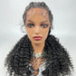 Lace Front 28" Middle Parted Curly End Braided Wig