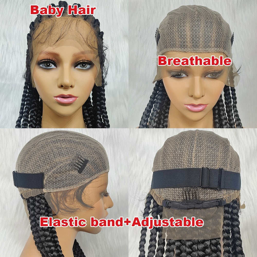 Braided Wigs Full Lace Wig Synthetic Box Braids Hair New In