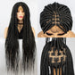 031-X Box Synthetic Full Lace Wig Braided Wigs For Black Women Crochet Box Wig Braid 36 Inches Braiding Hair Knotless Box Braids Wigs