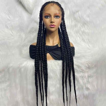 New Arrival Synthetic Lace Front Wig Braided Wigs  With Baby Hair