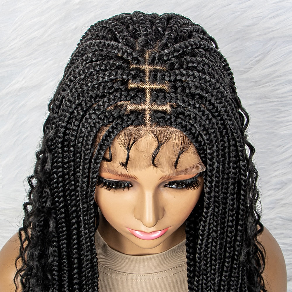 Synthetic Lace Front Wigs Braided Wigs 6x6 Lace