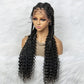 Hot Sale Lace Front Water Wavy Braided Wigs With Curl Wig