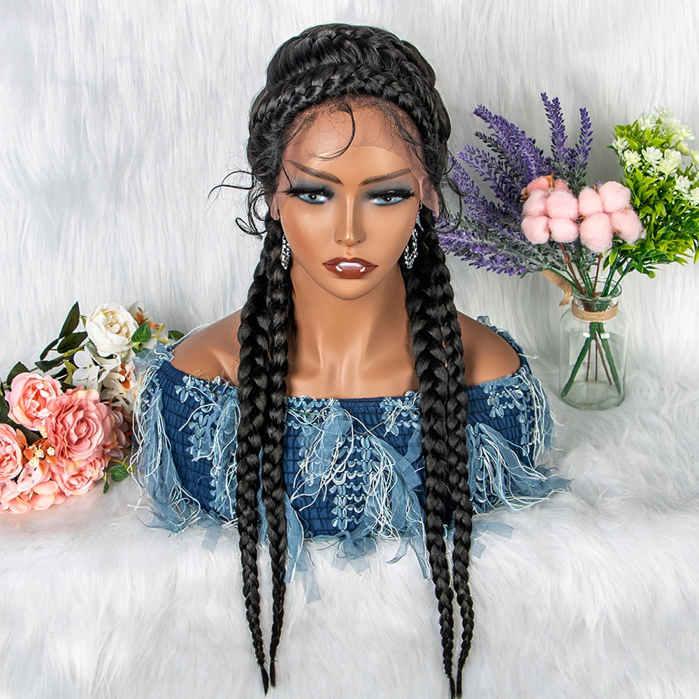 Daliy Use 24 Inches Braiding Hair Wigs