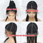 Braided Lace Front Wigs 360 Synthetic Wig  Ponytail hair