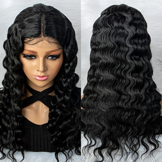 Hot Sale High Temperature Wigs Water Waves T Lace Front Wig