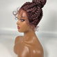 High Bun Style Cornrow Braided Wigs  Hair Natural Lace Braiding Wigs