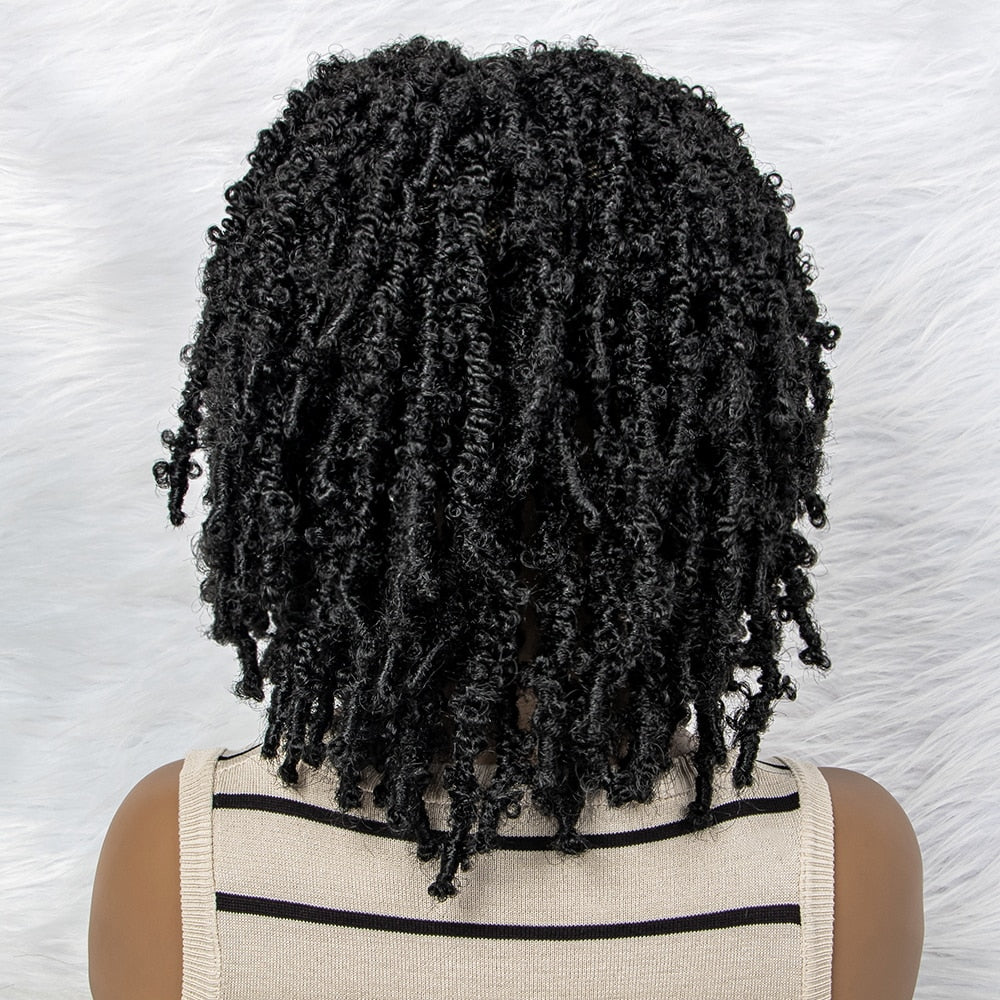 Synthetic Lace Front Wig Braided Dreadlock Wig 14 inches