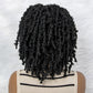 Synthetic Lace Front Wig Braided Wigs Dreadlock Wig 14 inches Short Twist Wigs for Black Women Men Afro Curly Synthetic Wig